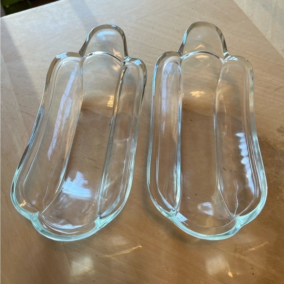 Vintage Banana Split Clear Glass Dishes Set of Two - Picture 6 of 12